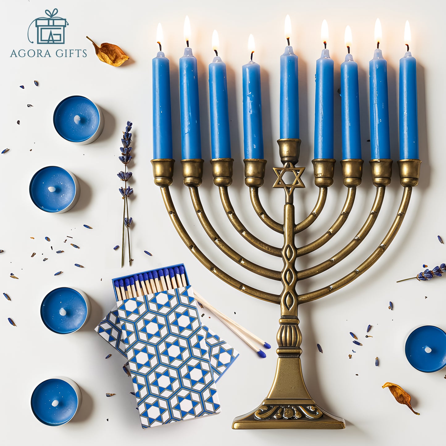 Decorative 4-Inch Matches with Colorful Tips, 50 Matchsticks in Each Beautiful Box. (Choose Two Designs)